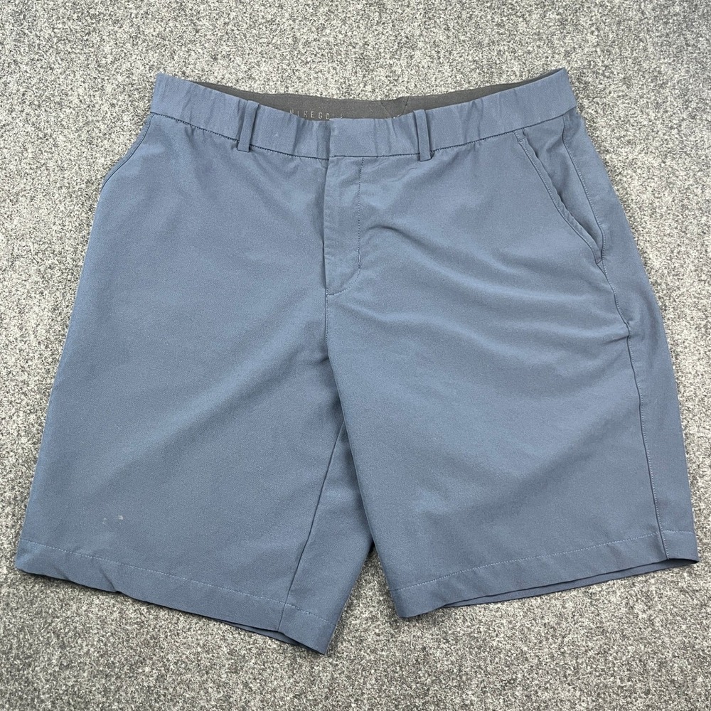 Nike Golf Dri-FIT Mens Shorts Size 36 Blue Gray Flat Front Performance 10"
